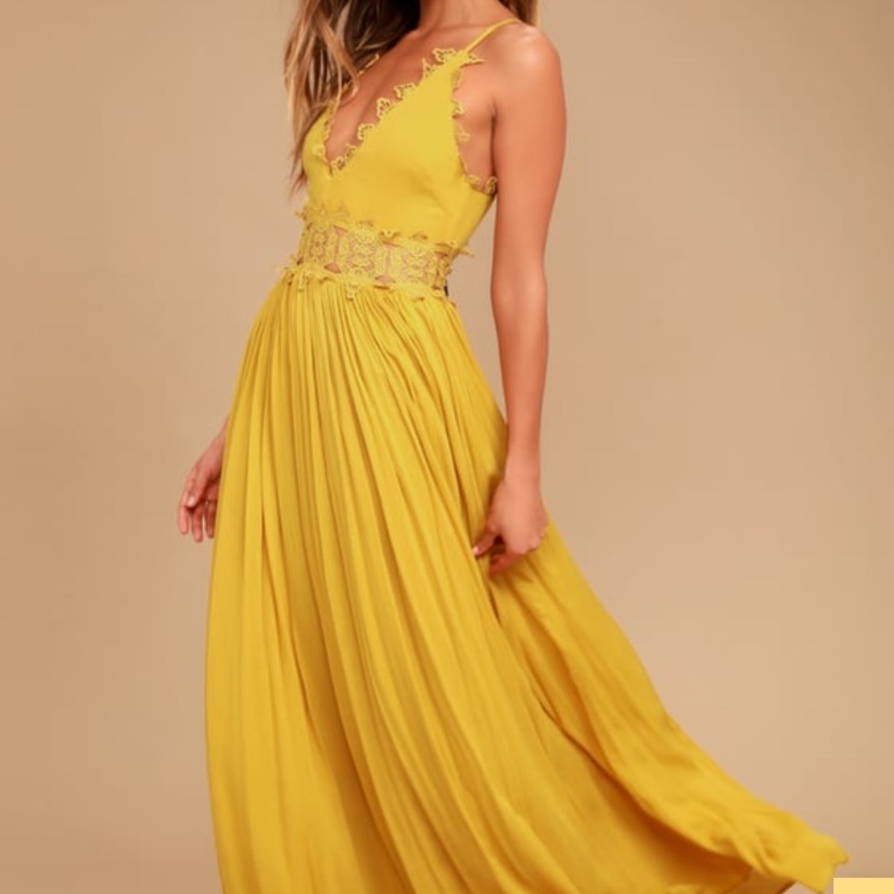 Lulus Yellow Dress- NEVER WORN- NWT